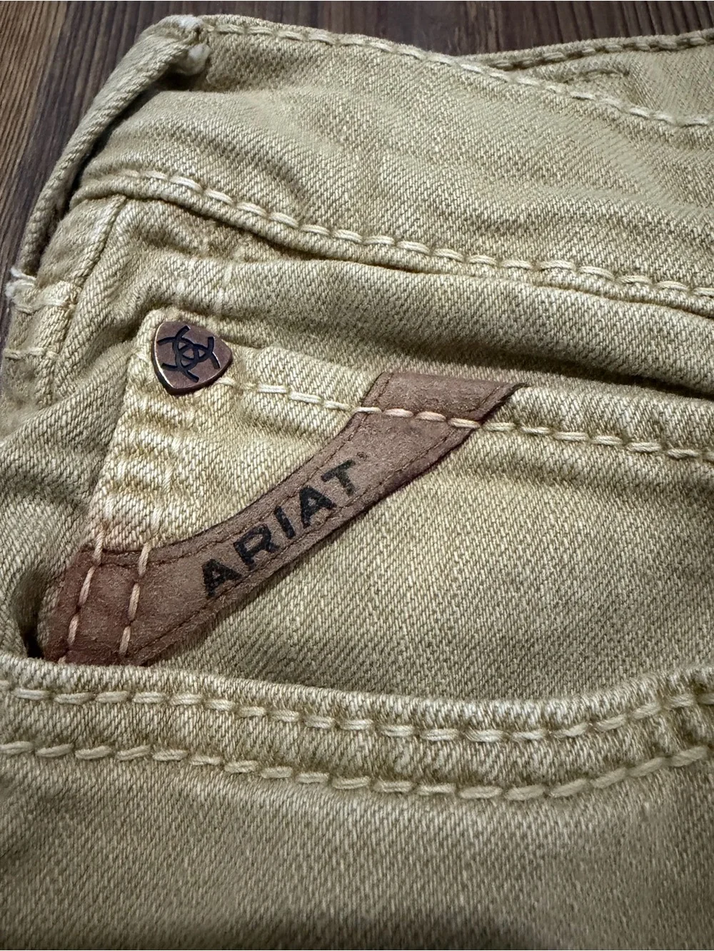 Ariat Men's Straight-Leg Slim Fit Jeans in Dark Khaki. Size : 28x30